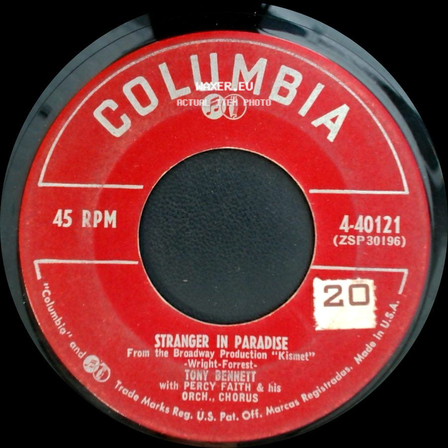 Tony Bennett With Percy Faith & His Orch., Chorus - Stranger In Paradise / Why Does It Have To Be Me? side A