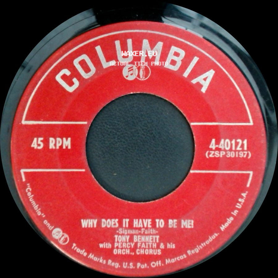 Tony Bennett With Percy Faith & His Orch., Chorus - Stranger In Paradise / Why Does It Have To Be Me? side B