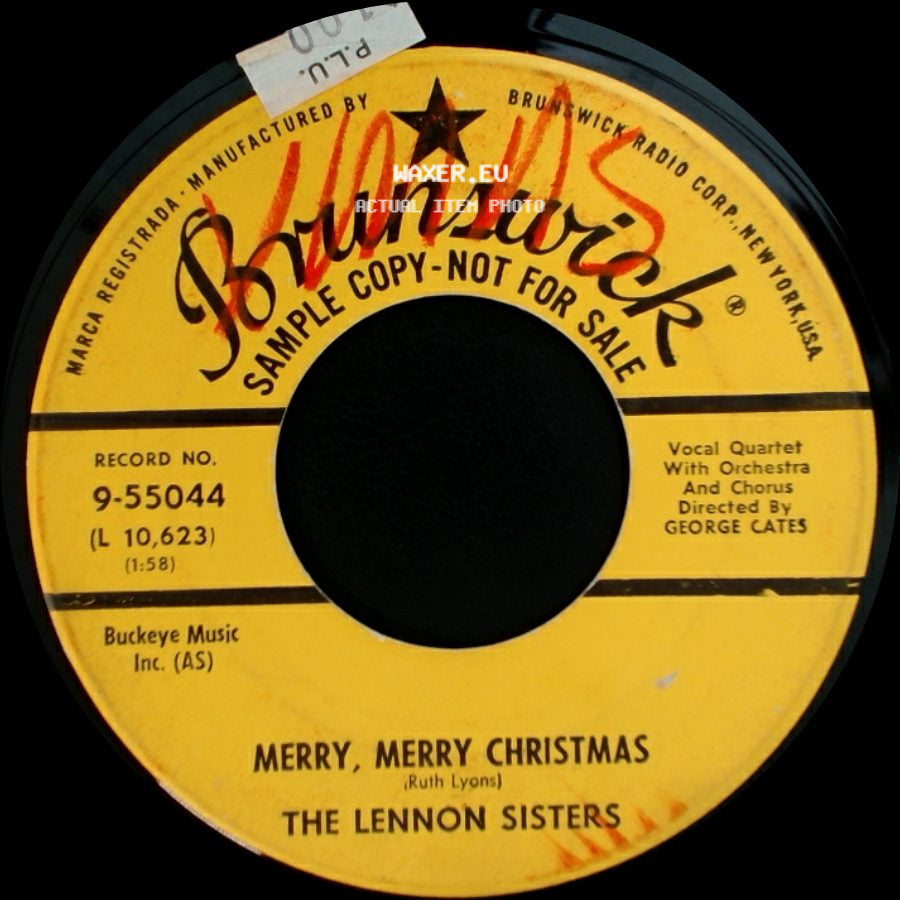 The Lennon Sisters - Let's Light The Christmas Tree / Merry, Merry Christmas side B