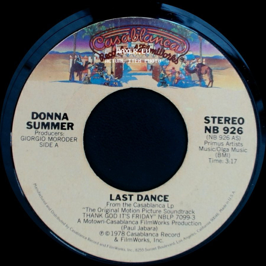Donna Summer - Last Dance / With Your Love side A