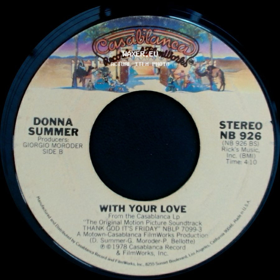 Donna Summer - Last Dance / With Your Love side B