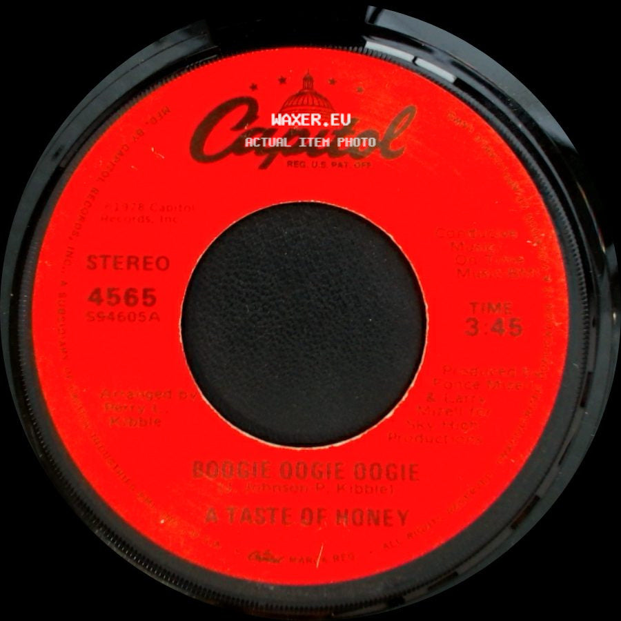 A Taste Of Honey - Boogie Oogie Oogie / A Taste Of Honey / World Spin side A