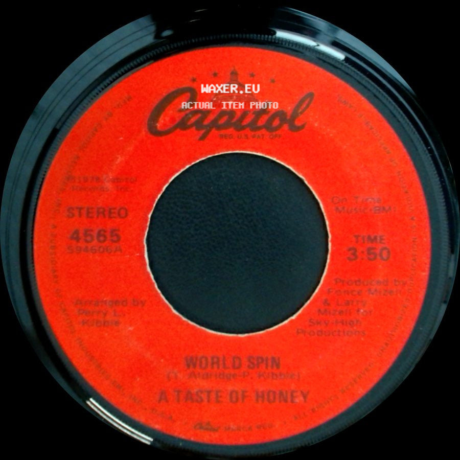 A Taste Of Honey - Boogie Oogie Oogie / A Taste Of Honey / World Spin side B
