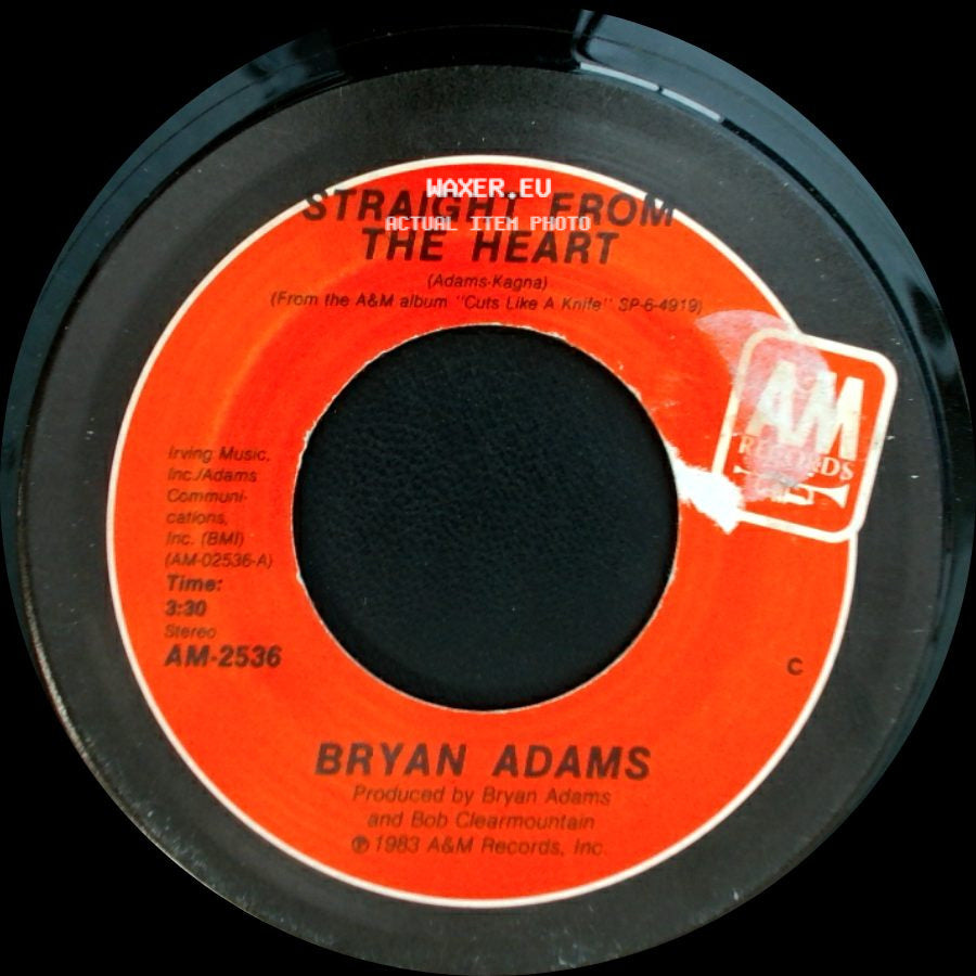 Bryan Adams - One Good Reason / Straight From The Heart side B