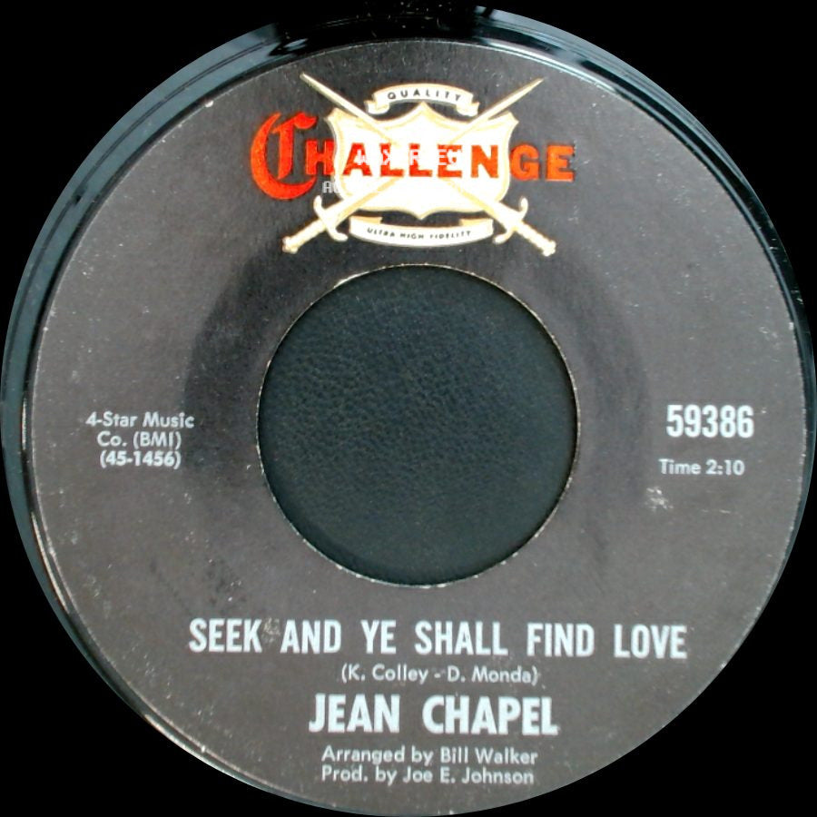 Jean Chapel - Seek And Ye Shall Find Love / I Really Go For You side A