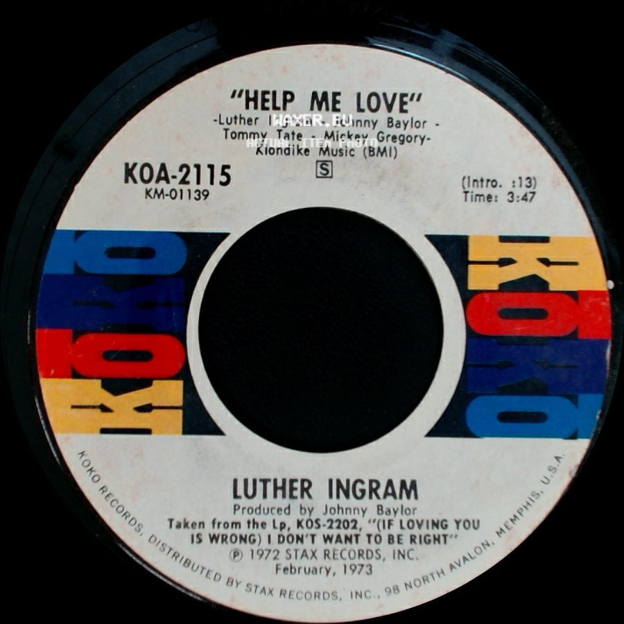 Luther Ingram - Help Me Love / Always side A