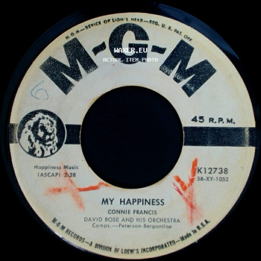 Connie Francis - My Happiness / Never Before side A