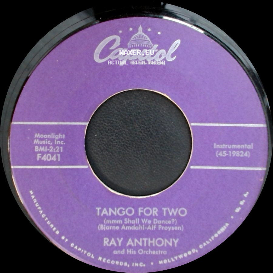 Ray Anthony And His Orchestra - Tango For Two (Mm Shall We Dance?) / Peter Gunn side A