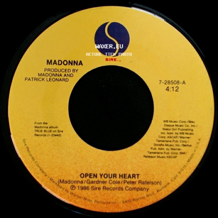 Madonna - White Heat / Open Your Heart side B