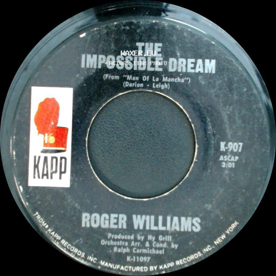 Roger Williams - If You Go (Si Tu Partais) / The Impossible Dream side B
