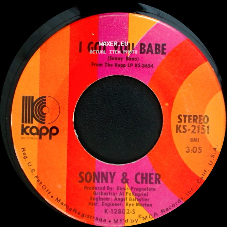 Sonny & Cher - All I Ever Need Is You / I Got You Babe side B