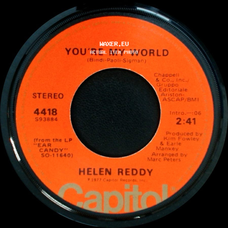 Helen Reddy - Thank You / You're My World side B