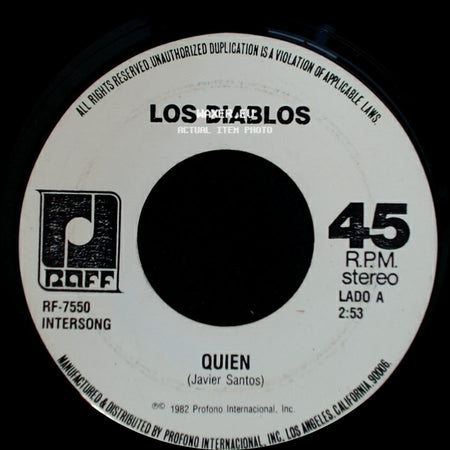 Los Diablos - Quien / Vete side A