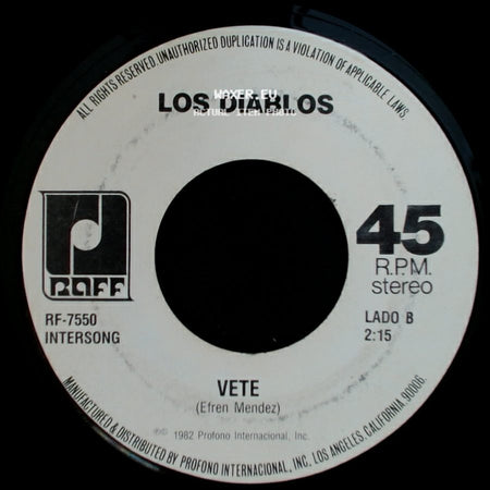 Los Diablos - Quien / Vete side B