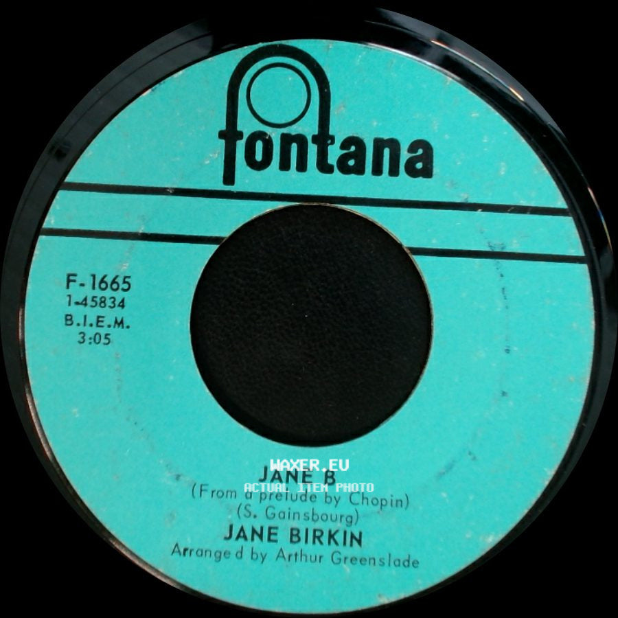 Jane Birkin / Jane Birkin & Serge Gainsbourg - Jane B (From A Prelude By Chopin) / Je T'aime...Moi Non Plus side A