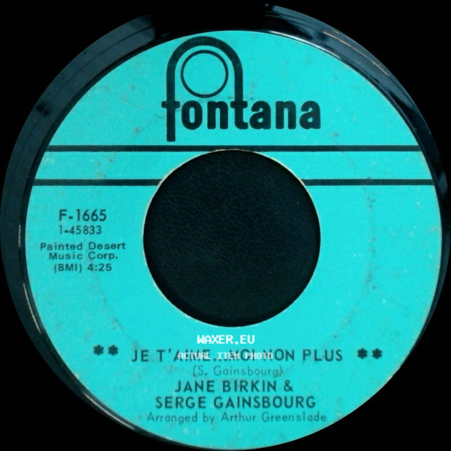 Jane Birkin / Jane Birkin & Serge Gainsbourg - Jane B (From A Prelude By Chopin) / Je T'aime...Moi Non Plus side B