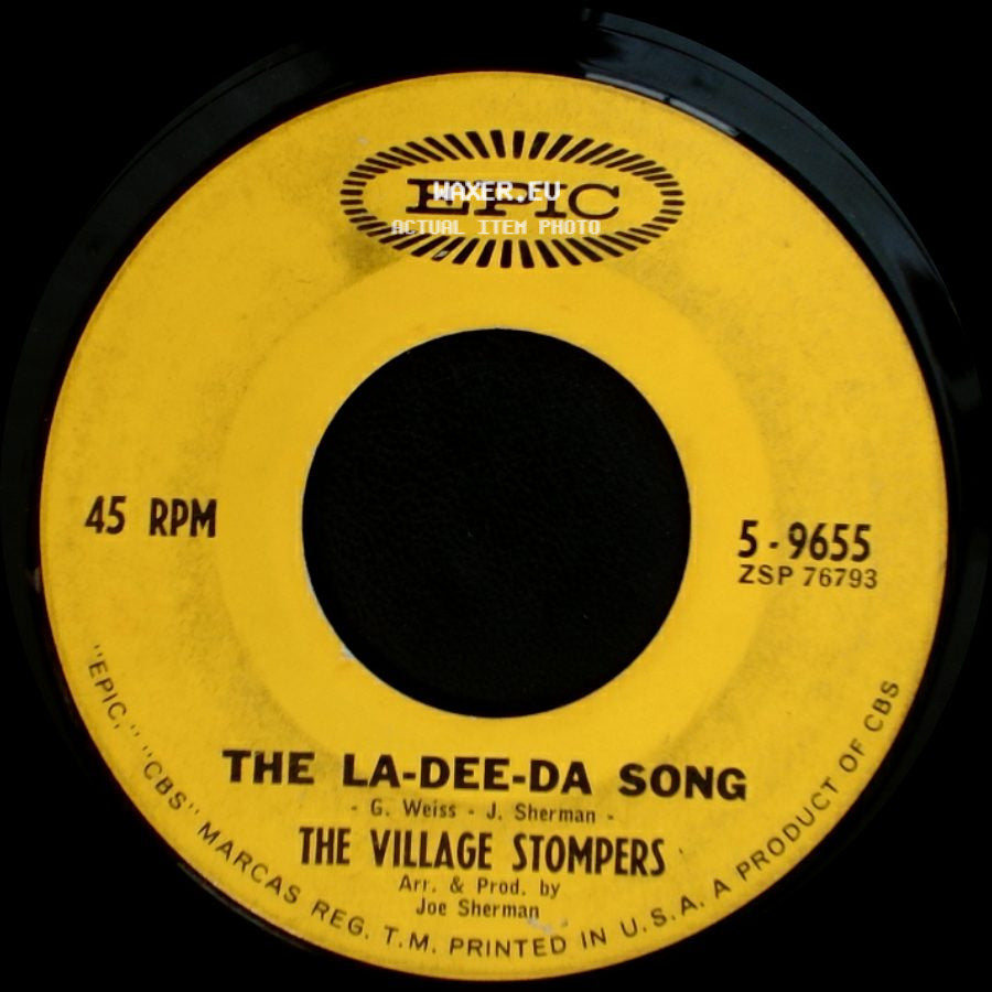 The Village Stompers - Blue Grass / The La-Dee-Da Song side B