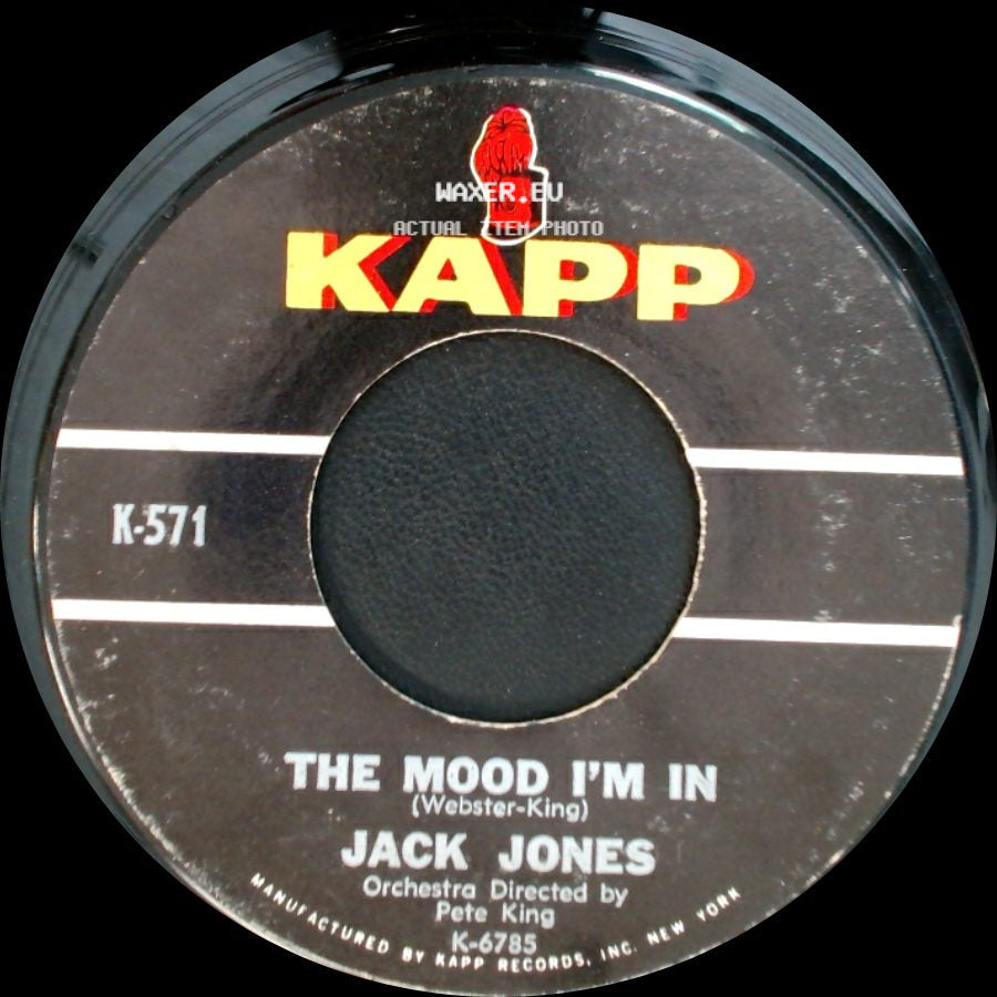 Jack Jones - Love With The Proper Stranger / The Mood I'm In side B