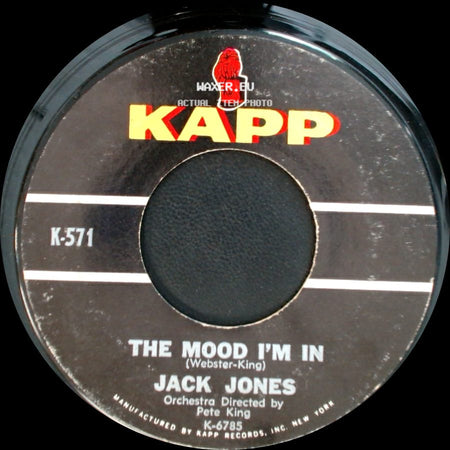 Jack Jones - Love With The Proper Stranger / The Mood I'm In side B