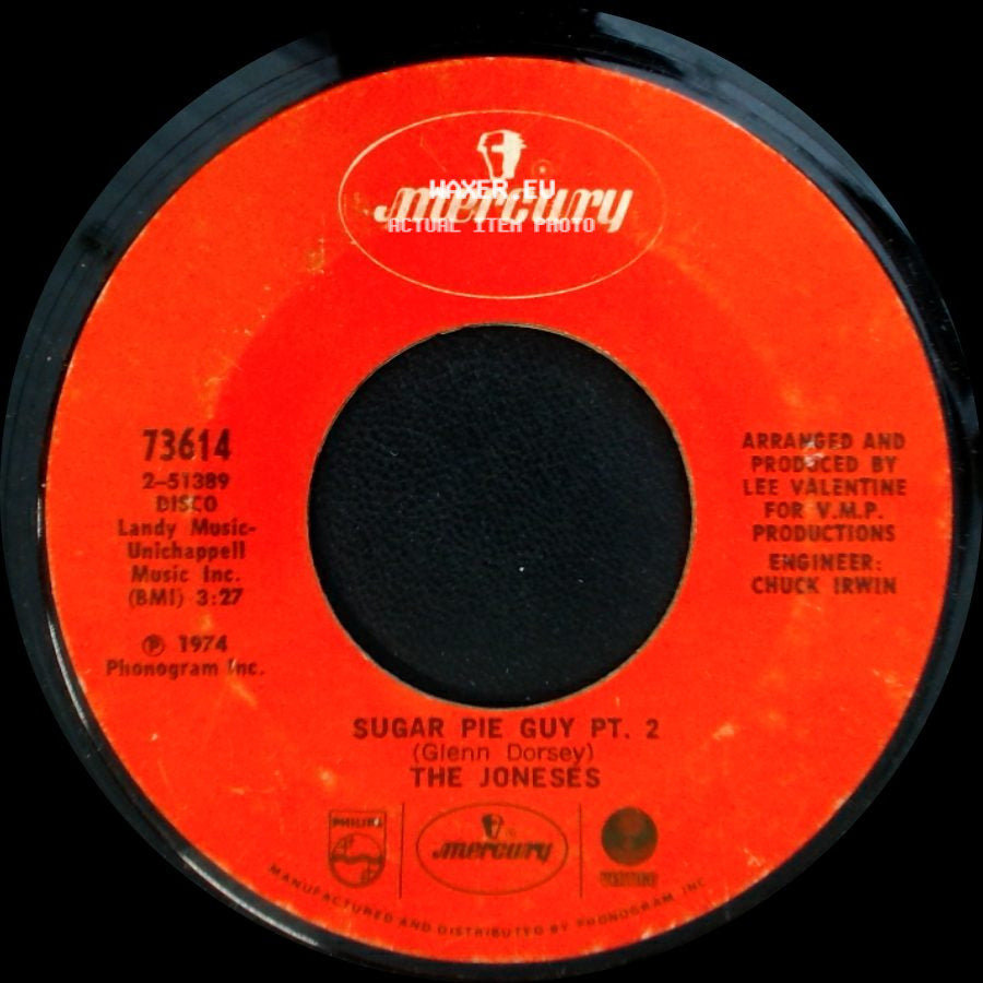 The Joneses - Sugar Pie Guy Pt. 1 / Sugar Pie Guy Pt. 2 side B