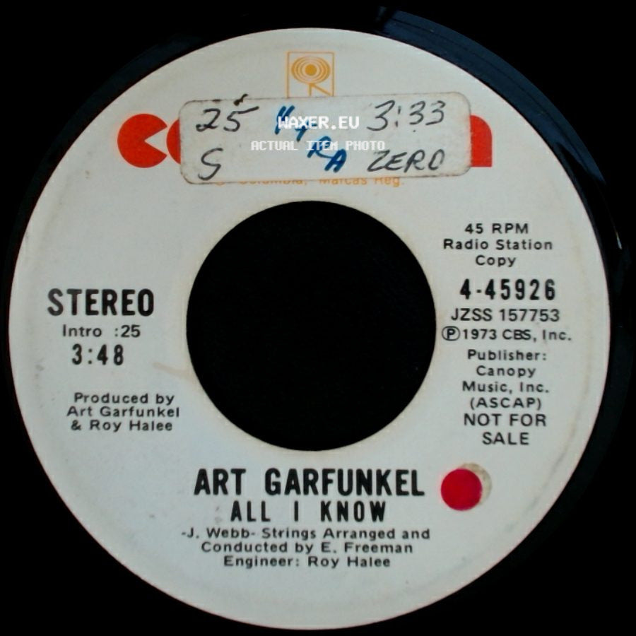 Art Garfunkel - All I Know / All I Know side A