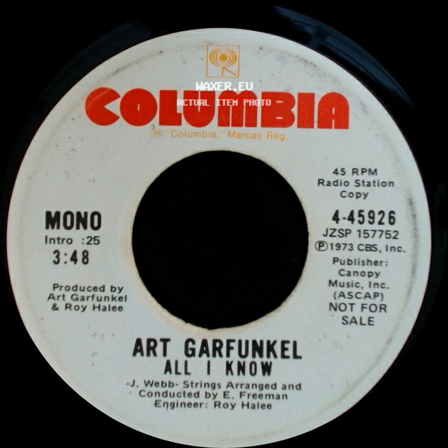 Art Garfunkel - All I Know / All I Know side B