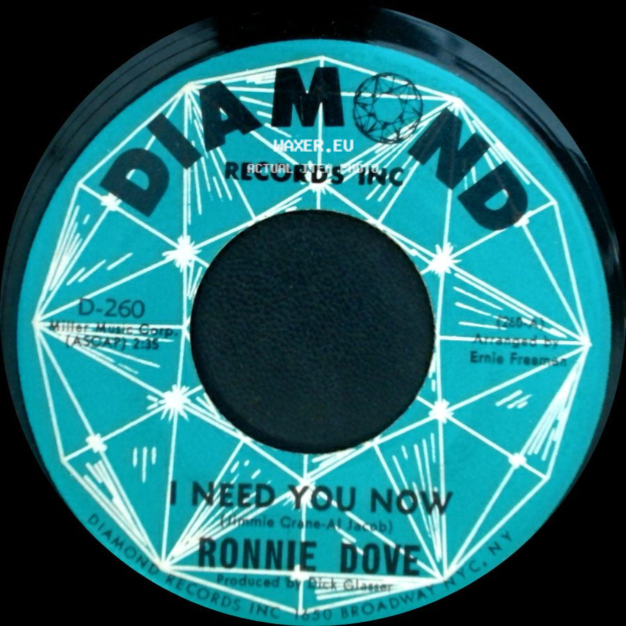 Ronnie Dove - I Need You Now / Bluebird side A