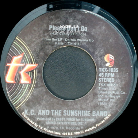 K.C. And The Sunshine Band - I Betcha Didn't Know That / Please Don't Go side B