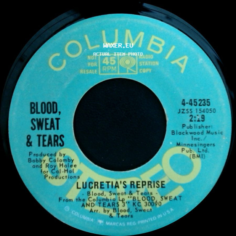 Blood, Sweat & Tears - Lucretia Mac Evil / Lucretia's Reprise side B