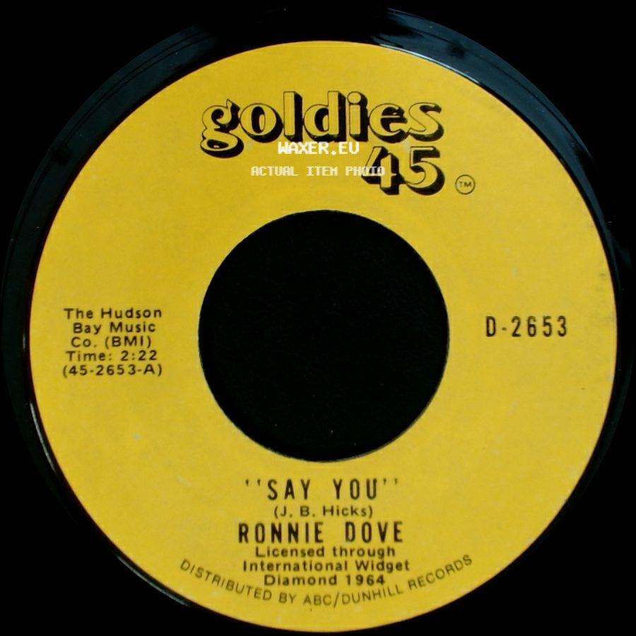 Ronnie Dove - Say You / Let Me Stay Today side A