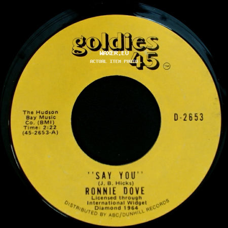 Ronnie Dove - Say You / Let Me Stay Today side A