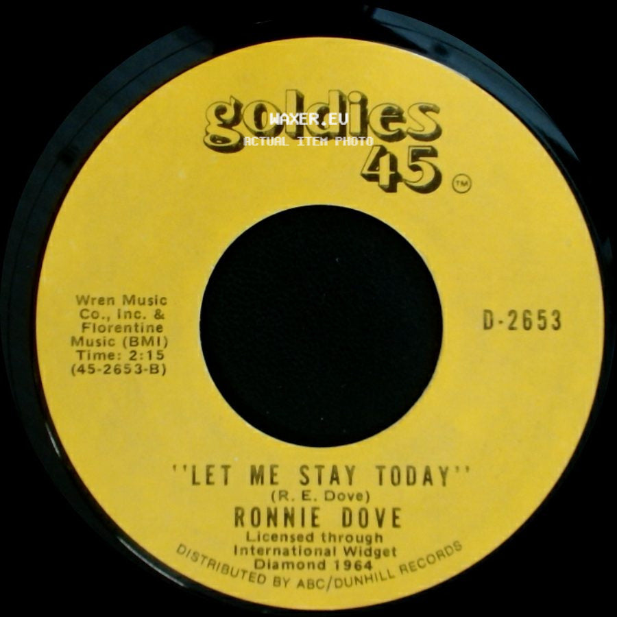 Ronnie Dove - Say You / Let Me Stay Today side B