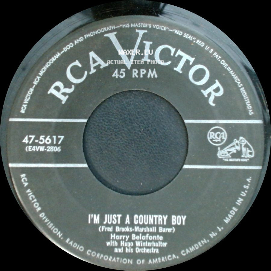 Harry Belafonte / Harry Belafonte With Hugo Winterhalter And His Orchestra - I'm Just A Country Boy / Hold 'em Joe side A