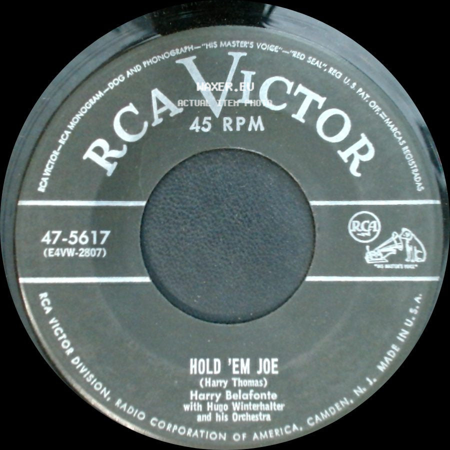Harry Belafonte / Harry Belafonte With Hugo Winterhalter And His Orchestra - I'm Just A Country Boy / Hold 'em Joe side B