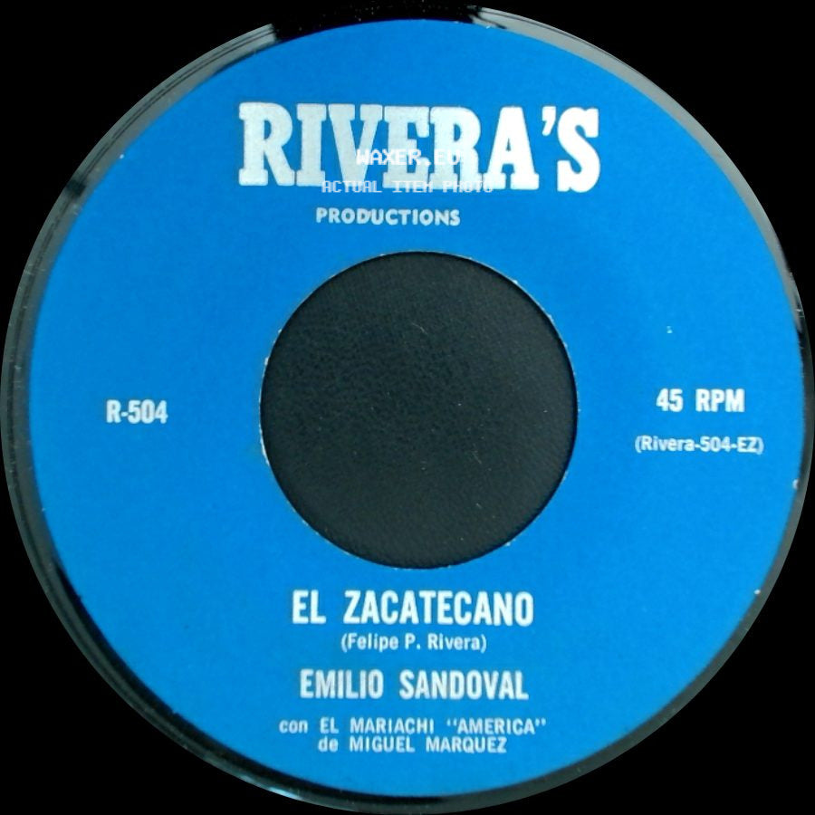 Emilio Sandoval - Voy A Beber Y A Beber / El Zacatecano side B