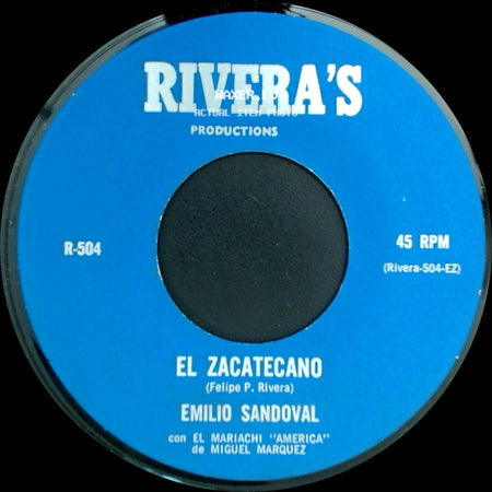 Emilio Sandoval - Voy A Beber Y A Beber / El Zacatecano side B