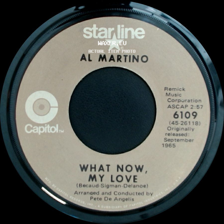 Al Martino - Forgive Me / What Now, My Love side B