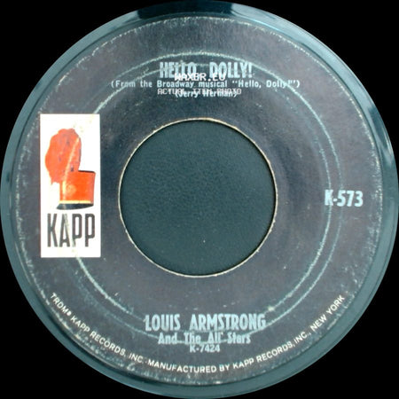 Louis Armstrong And The All Stars - A Lot Of Livin' To Do / Hello, Dolly! side B