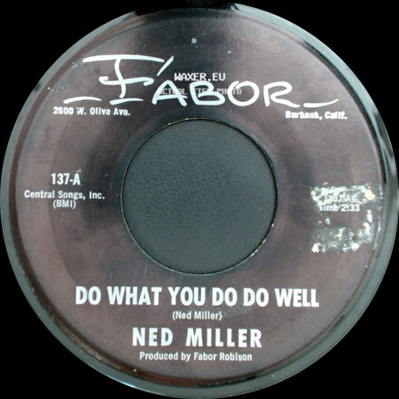 Ned Miller - Dusty Guitar / Do What You Do Do Well side B