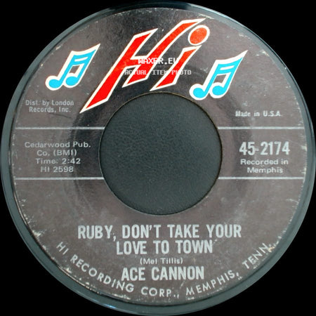 Ace Cannon - I Can't Stop Loving You / Ruby, Don't Take Your Love To Town side B