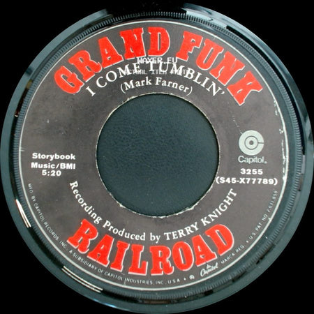 Grand Funk Railroad / Railroad - I Come Tumblin' / Grand Funk Footstompin' Music side A