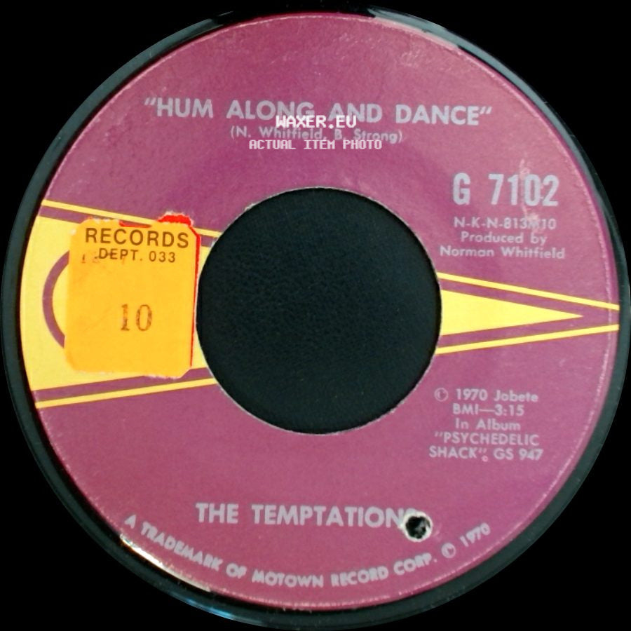 The Temptations - Ungena Za Ulimwengu (Unite The World) / Hum Along And Dance side B