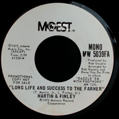 Martin & Finley - Long Life And Success To The Farmer / Long Life And Success To The Farmer side A