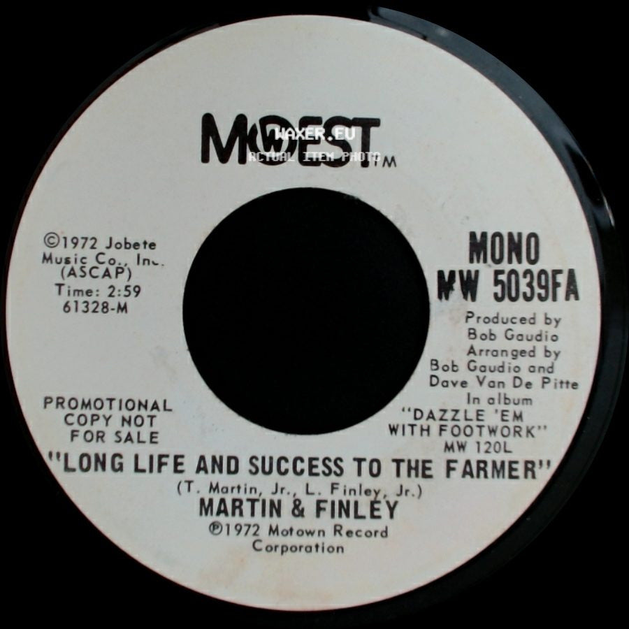 Martin & Finley - Long Life And Success To The Farmer / Long Life And Success To The Farmer side A