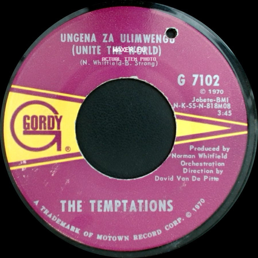 The Temptations - Hum Along And Dance / Ungena Za Ulimwengu (Unite The World) side B