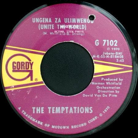 The Temptations - Hum Along And Dance / Ungena Za Ulimwengu (Unite The World) side B