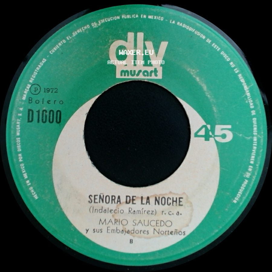 Mario Saucedo Y Sus Embajadores Norteños - Señora De La Noche / Una Moneda side A