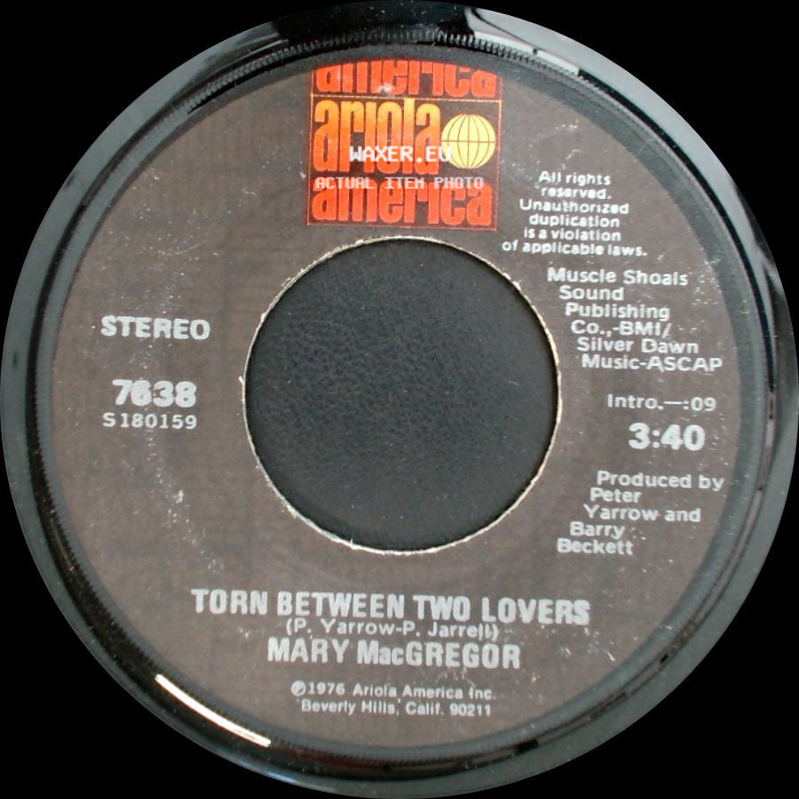 Mary Macgregor - I Just Want To Love You / Torn Between Two Lovers side B