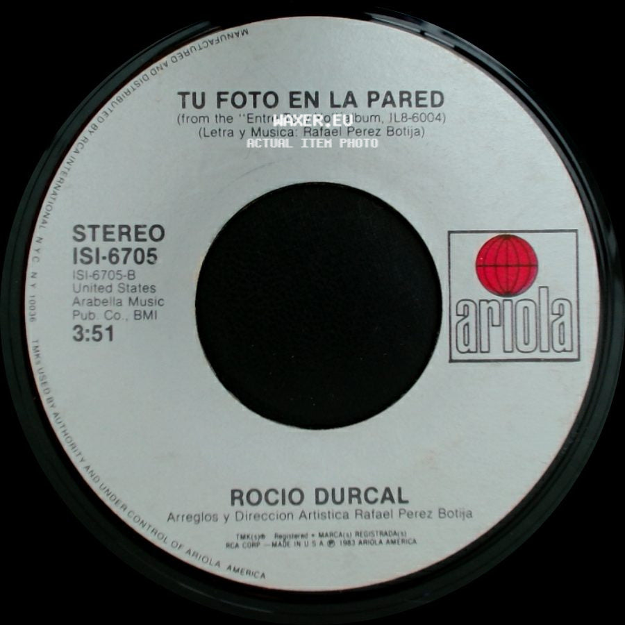 Rocio Durcal - Amor No, Gracias / Tu Foto En La Pared side B