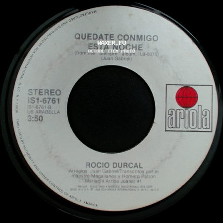 Rocio Durcal - Quedate Conmigo Esta Noche / La Guernalda side A